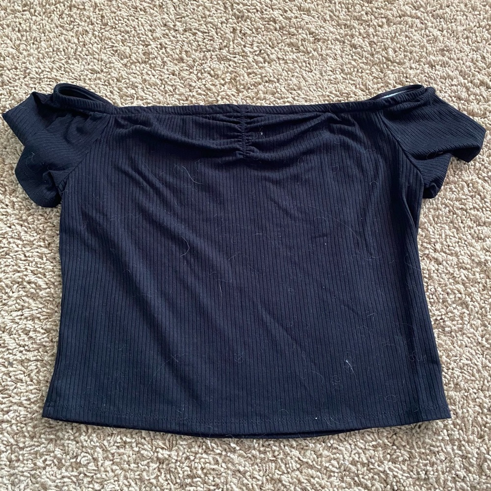 black off the shoulder top